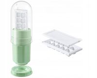 Forma do kostek lodu z kubkiem do kostek zielony