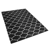Dywan zewnętrzny dwustronny 140 x 200 cm czarno-biały ALADANA
