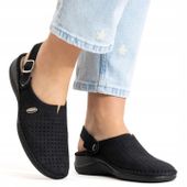 Klapki wkł.SKÓRA sandały odkryta pięta SZERSZE wygodne miękkie Wojtyłko