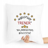 Prezent Poduszka Dla Trenera Najlepszy Trener Z Nadrukiem Ze Zdjęciem