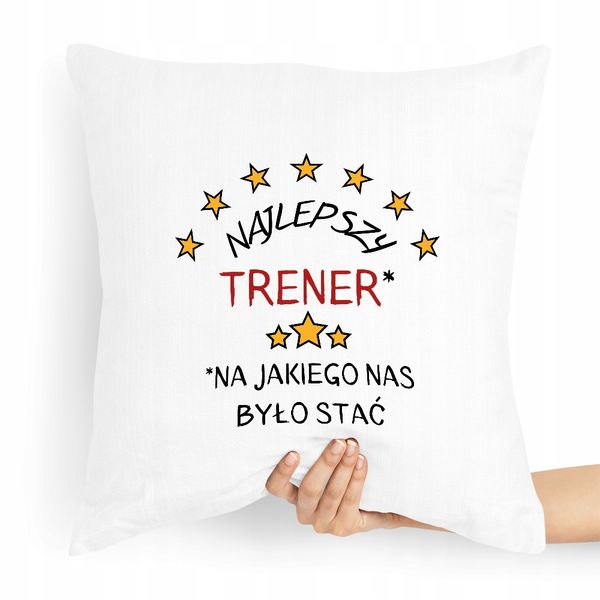 Prezent Poduszka Dla Trenera Najlepszy Trener Z Nadrukiem Ze Zdjęciem zdjęcie 1