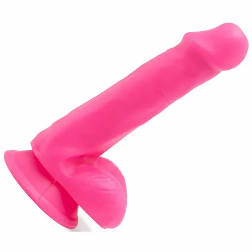 Penis Z Jądrami Różowy Pvc - Happy Dicks 6" 16Cm na Arena.pl