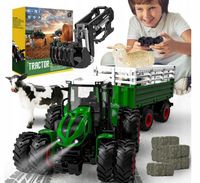 TRAKTOR ZDALNIE STEROWANY CIĄGNIK Z PRZYCZEPĄ RC na PILOTA