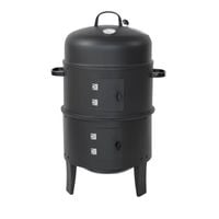 Wędzarnia Ogrodowa 3w1 Grill Węglowy z Termometrem - Duży Grill Wędzarniczy na Taras i Działkę GW0308
