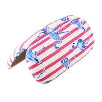 Urocze etui na okulary Flamingi różowe paski