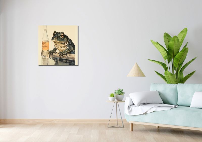 Obraz 60x60cm Refleksje Błotniaka zdjęcie 2