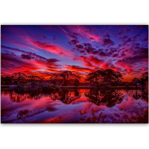 Deco Panel, Chmury nad jeziorem 3 90x60 na Arena.pl