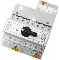 PRZEŁĄCZNIK SIEĆ-AGREGAT I-0-II 4P 63A 400V AC IP20 SPAMEL PRZK-4063/W02