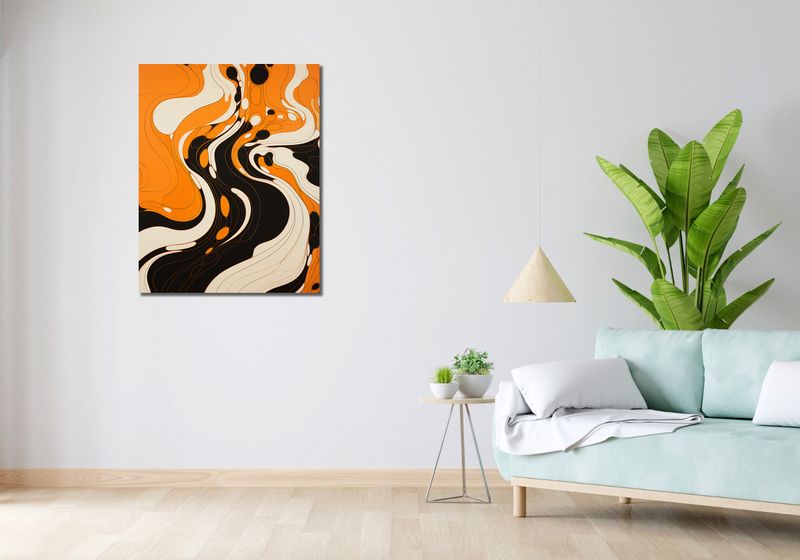 Obraz 70x90cm Tańczący Atrament zdjęcie 2