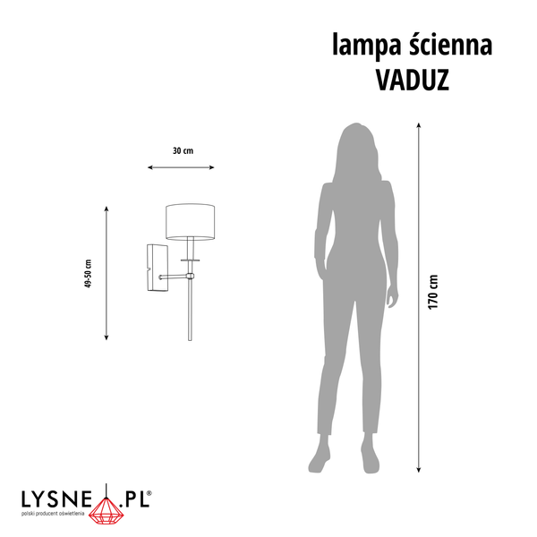 Lampka ścienna do salonu VADUZ zdjęcie 17