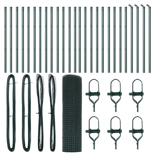 Ogrodzenie z słupkami Zielony 0.6 x 50 m Stal na Arena.pl