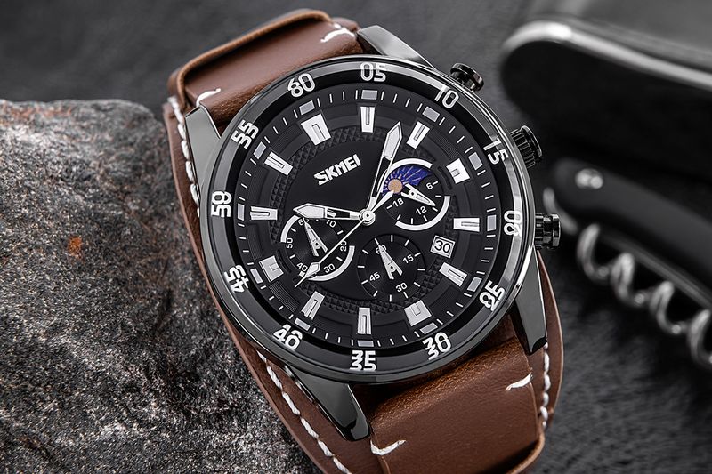 zegarek męski skmei 9249bnbk + box zdjęcie 5