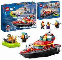 LEGO City 60373 Łódź strażacka Prezent 144 el.