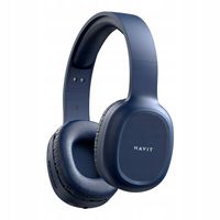 BEZPRZEWODOWE SŁUCHAWKI GAMINGOWE HAVIT PRO BLUETOOTH 5.1 AUX NIEBIESKIE