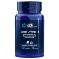 LIFE EXTENSION Super Omega-3 EPA/DHA z Lignanami Sezamowymi   (240 kaps.)
