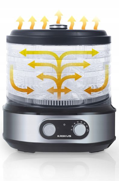 Suszarka Spożywcza do Grzybów Owoców Warzyw Dehydrator INOX 450W Krexus zdjęcie 3