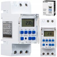 PROGRAMATOR CZASOWY NA SZYNĘ DIN CYFROWY WYŁĄCZNIK HARMONOGRAM 7 DNI 10 UST