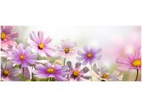 100X40CM DELIKATNE KWIATY OBRAZ DREWNO