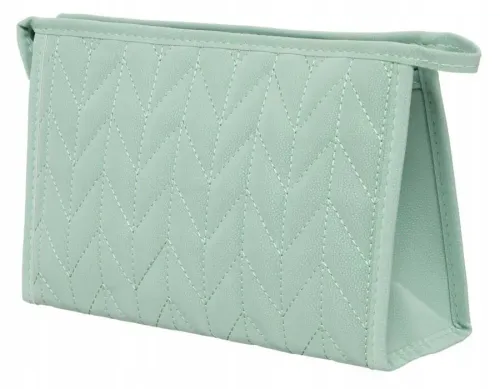 jednokomorowa kosmetyczka damska ze skóry ekologicznej w jodełkę na Arena.pl