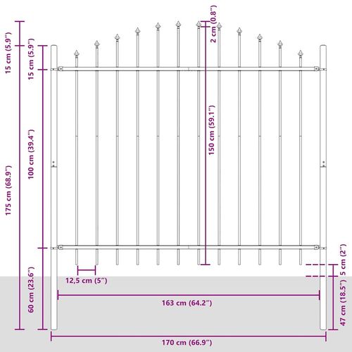 Ogrodzenie Ogrodowe Szary 1020 x 150 cm na Arena.pl
