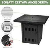 Grill Palenisko Węglowe Do Ogrodu Stół Ultranatura Ambiente Cube Czarny