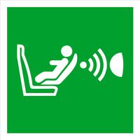 Tabliczka grawer 10x10 System obecności położenia fotelika dziecięcego CPOD