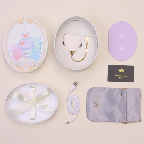 zalo baby heart vanilla white masażer z aplikacją, silikon softek, 8 trybow na Arena.pl