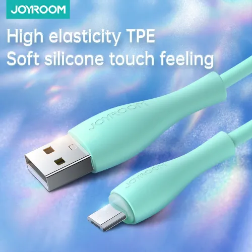 kabel joyroom bowling data cable s-2030m8 usb-a / micro usb 3a 2m - zielony na Arena.pl