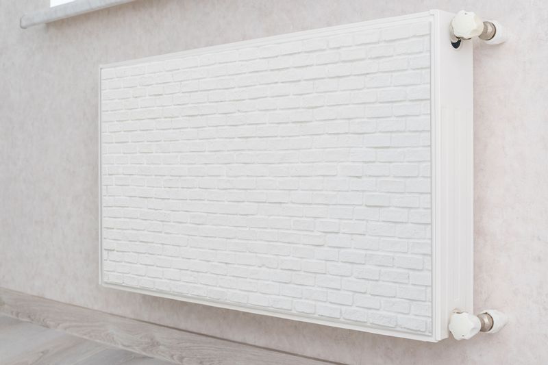 Mata MAGNETYCZNA Kaloryfera Białe Cegiełki Mur 100cm x 60cm zdjęcie 4