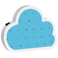 Kinkiet LAMPA ścienna CHMURKA 310675 Polux drewniana OPRAWA chmurka LED 3300K dekoracyjna do pokoju dziecięcego niebieska biała