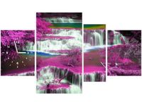 70CM 120CM OBRAZ 4 ELEM FIOLETOWA KASKADA ŚCIENNY