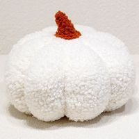 Poduszka pluszowa dynia żółta 10 cm 35 cm pillow biała