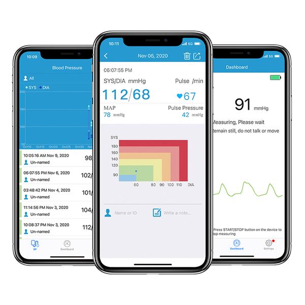 Ciśnieniomierz naramienny z funkcją badania EKG BP2 IOS Android zdjęcie 9