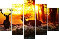 100CM 150CM OBRAZ 5 ELEM RYKOWISKO ŚCIENNY