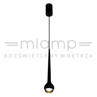 LAMPA wisząca Cappi Nero Orlicki Design metalowa OPRAWA zwis LED 5W 3000K łezka czarna