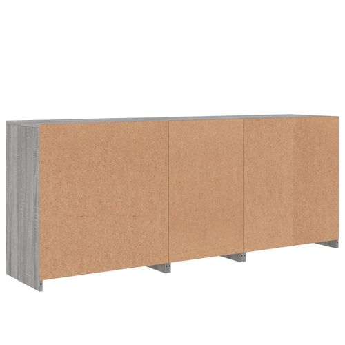 Szafka z oświetleniem LED, szary dąb sonoma, 162x37x67 cm na Arena.pl