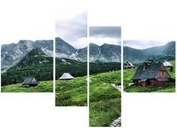 130CM 90 OBRAZ 4 ELEM CHATY TATRZAŃSKIE ŚCIENNY