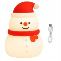 Lampka led bałwanek świąteczna silikon usb 3 tryby do zawieszenia dekoracja