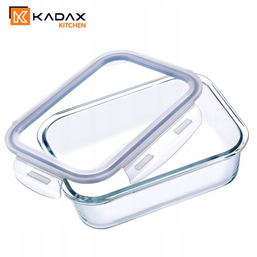 KADAX Szklany Pojemnik Na Żywność 370ml Z Pokrywką Śniadaniówka na Arena.pl