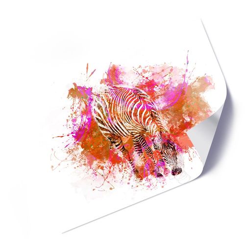 Plakat, Zebra, abstrakcja 100x70 na Arena.pl