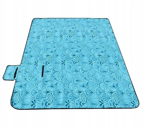 Koc Piknikowy z Uchwytem Izolacja Folia Termiczna Plażowy Mata 200x200cm na Arena.pl