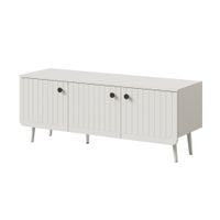 Szafka RTV stojąca Chloe 3D 125 Biała (czarny lub złoty uchwyt)