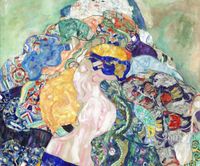 Plakat 60x50cm Dziecko, Gustaw Klimt Vintage do Salonu