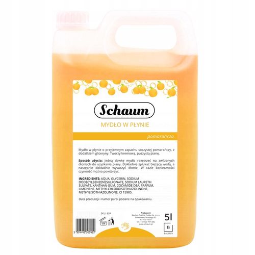 MYDŁO W PŁYNIE do rąk Wydajne Orzeźwiające Pomarańczowe Zapas Baniak 5L na Arena.pl