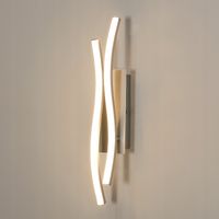 KINKIET SREBRO LAMPA SCIENNA LED NOWOCZESNA KREATYWNA PROSTY DO SALONU 14W