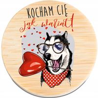 OTWIERACZ DREWNIANY magnes personalizacja PREZENT NA WALENTYNKI kocham cię