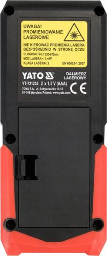 Dalmierz LASEROWY cyfrowy MIERNIK ODLEGŁOŚCI 100m pomiar kubatury YATO na Arena.pl