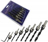 ZESTAW WIERTEŁ Z POGŁĘBIACZEM NAWIERTAKI 7 szt.