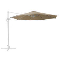 Parasol ogrodowy ø 300 cm beżowo-biały SAVONA