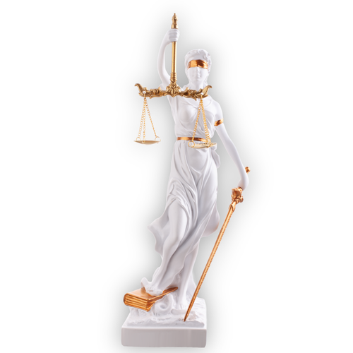 Okazała Biała Temida z wagą i mieczem 31 cm TEM-02 na Arena.pl